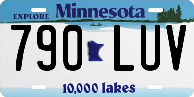MN license plate 790LUV
