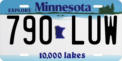 MN license plate 790LUW