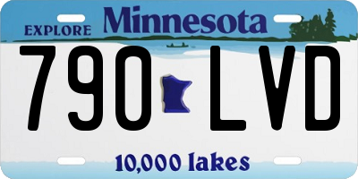 MN license plate 790LVD