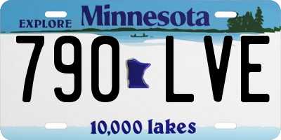 MN license plate 790LVE