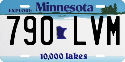 MN license plate 790LVM