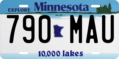 MN license plate 790MAU
