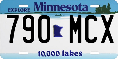 MN license plate 790MCX