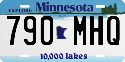 MN license plate 790MHQ