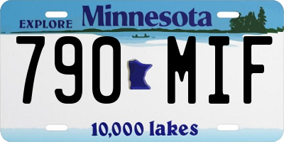 MN license plate 790MIF