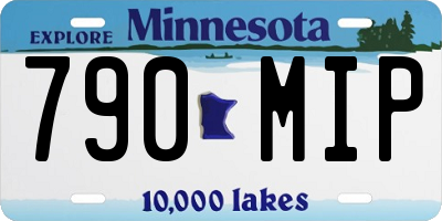 MN license plate 790MIP