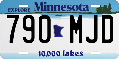 MN license plate 790MJD