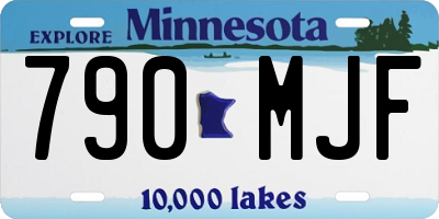 MN license plate 790MJF