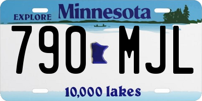 MN license plate 790MJL