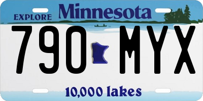 MN license plate 790MYX