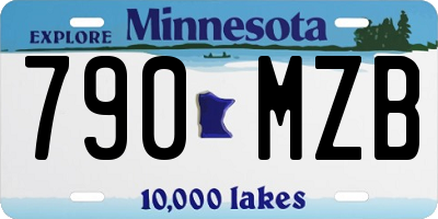 MN license plate 790MZB