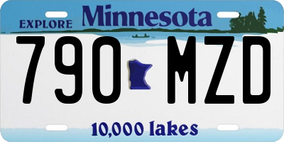 MN license plate 790MZD