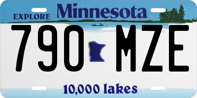 MN license plate 790MZE
