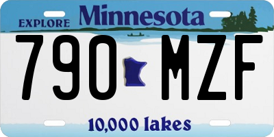 MN license plate 790MZF