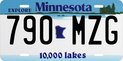 MN license plate 790MZG