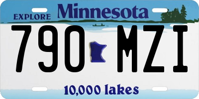MN license plate 790MZI