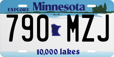 MN license plate 790MZJ
