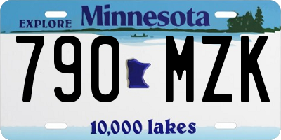 MN license plate 790MZK