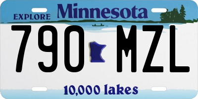 MN license plate 790MZL