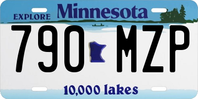MN license plate 790MZP