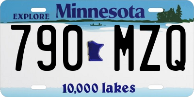 MN license plate 790MZQ