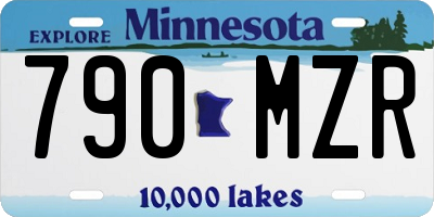 MN license plate 790MZR