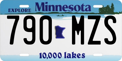 MN license plate 790MZS