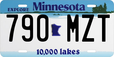 MN license plate 790MZT