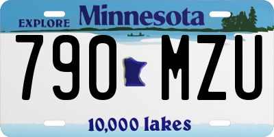 MN license plate 790MZU
