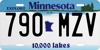MN license plate 790MZV