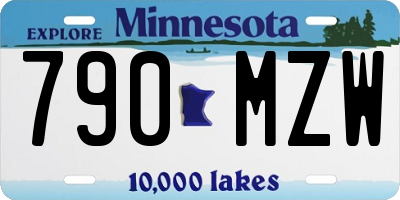 MN license plate 790MZW