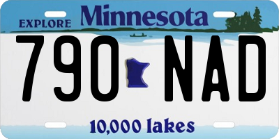 MN license plate 790NAD