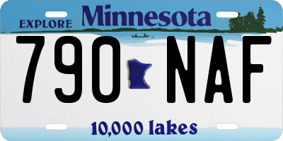 MN license plate 790NAF