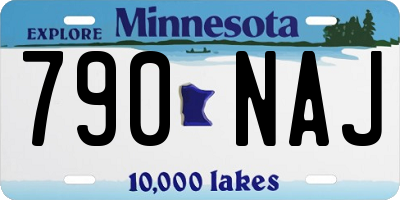 MN license plate 790NAJ