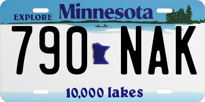 MN license plate 790NAK