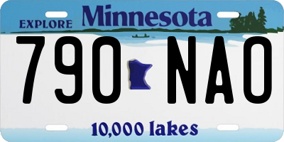 MN license plate 790NAO
