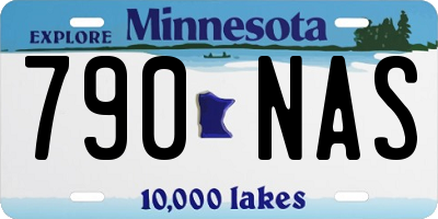 MN license plate 790NAS