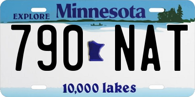 MN license plate 790NAT