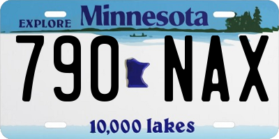 MN license plate 790NAX