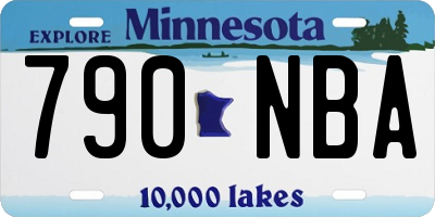 MN license plate 790NBA
