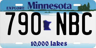 MN license plate 790NBC
