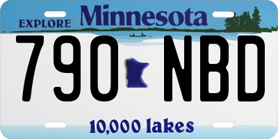 MN license plate 790NBD