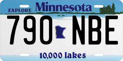 MN license plate 790NBE