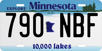 MN license plate 790NBF