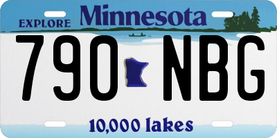 MN license plate 790NBG
