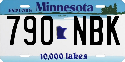 MN license plate 790NBK