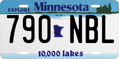 MN license plate 790NBL