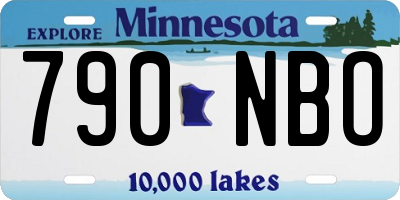 MN license plate 790NBO