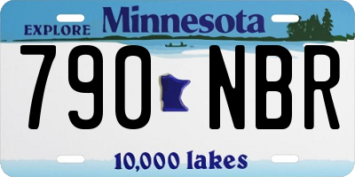 MN license plate 790NBR