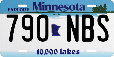 MN license plate 790NBS